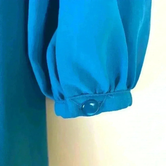 Flying Tomato Turquoise “70’s” Bohemian Aztec V-Neck Native Maxi Dress Size S - Picture 13 of 15